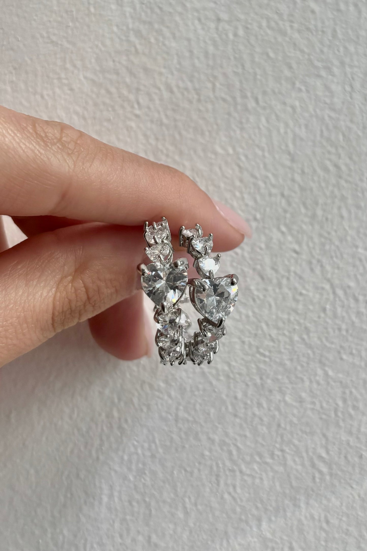 orecchini CUORE STRASS