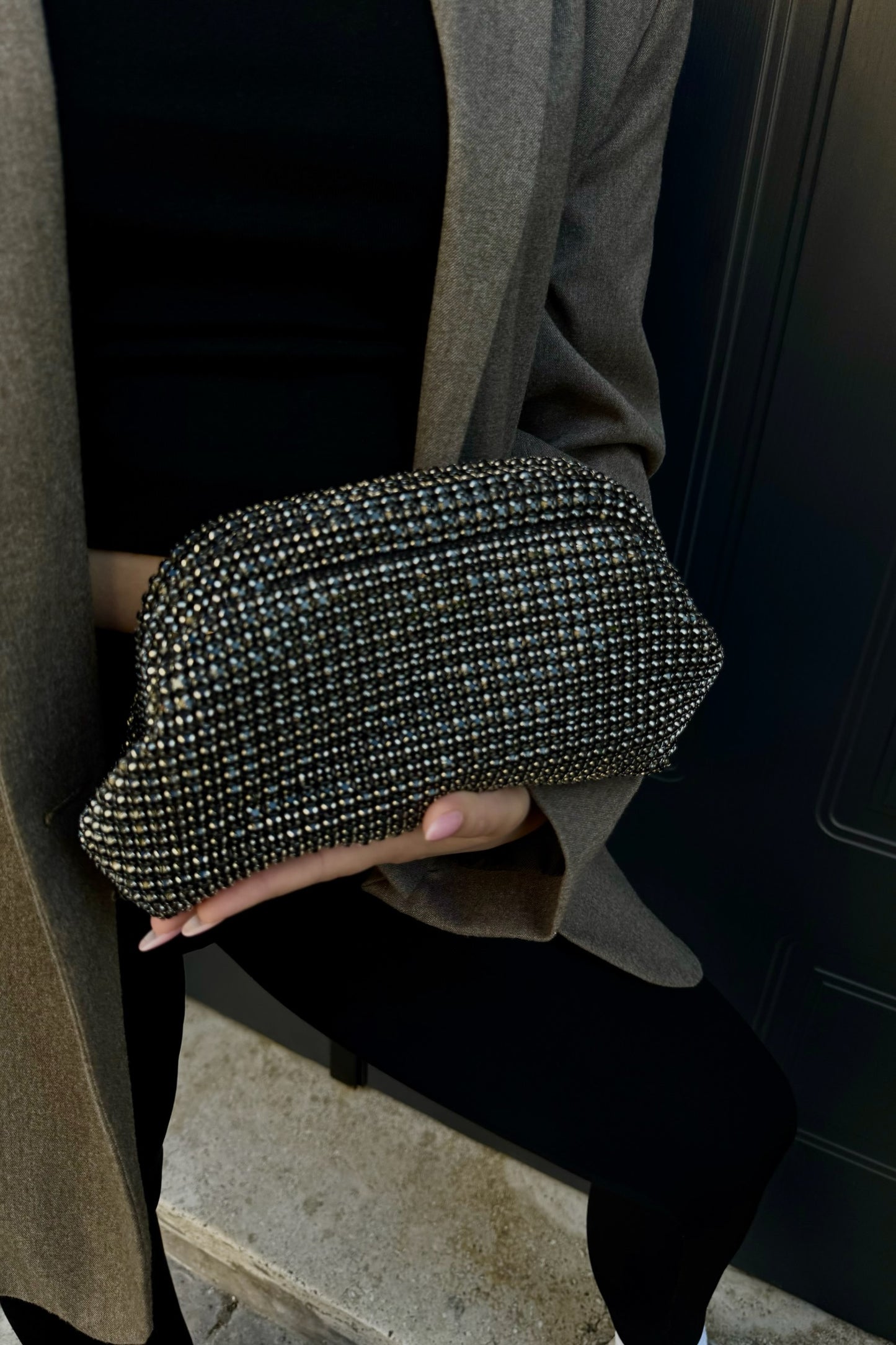 POUCH STRASS NERA