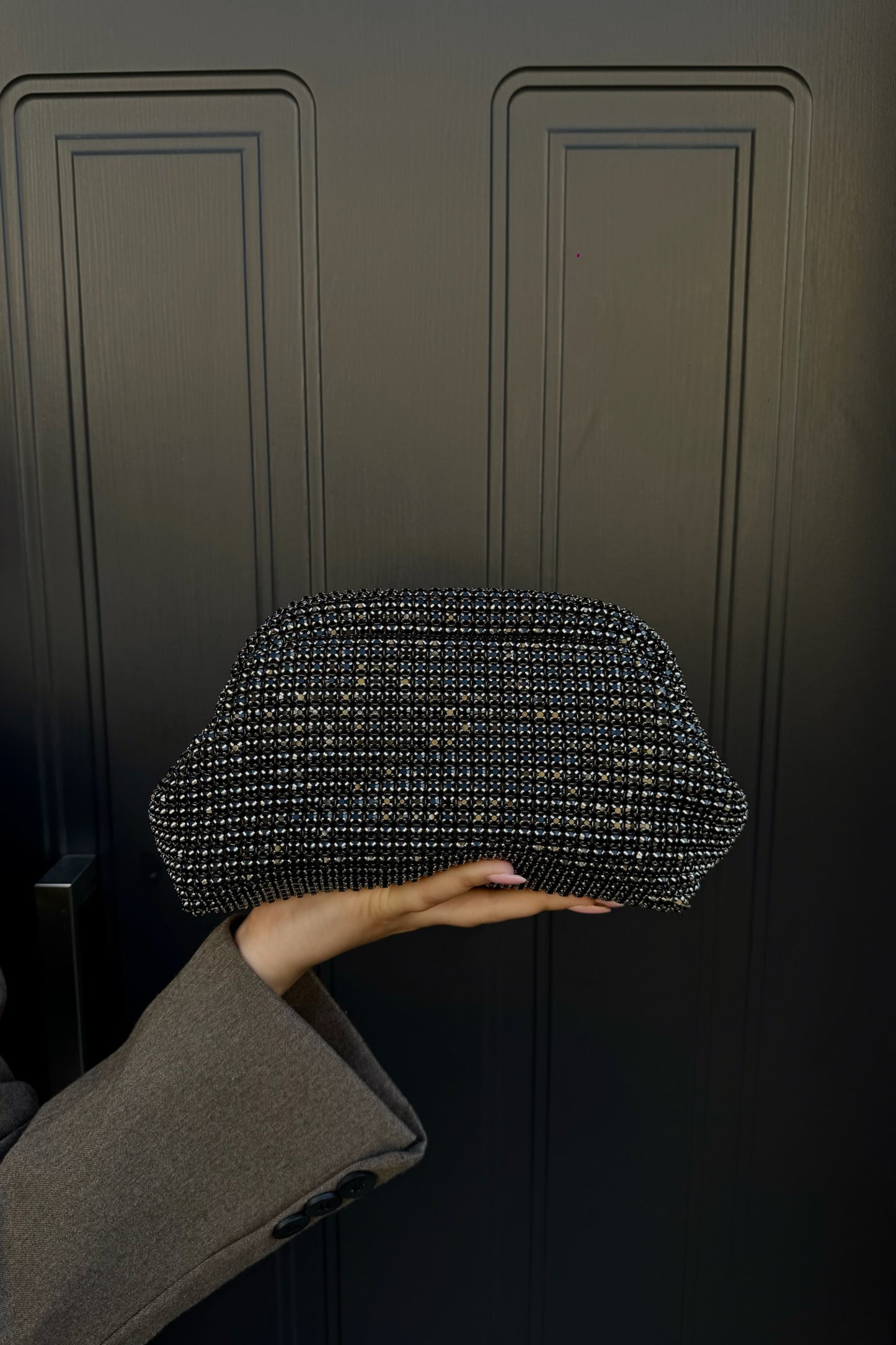 POUCH STRASS NERA
