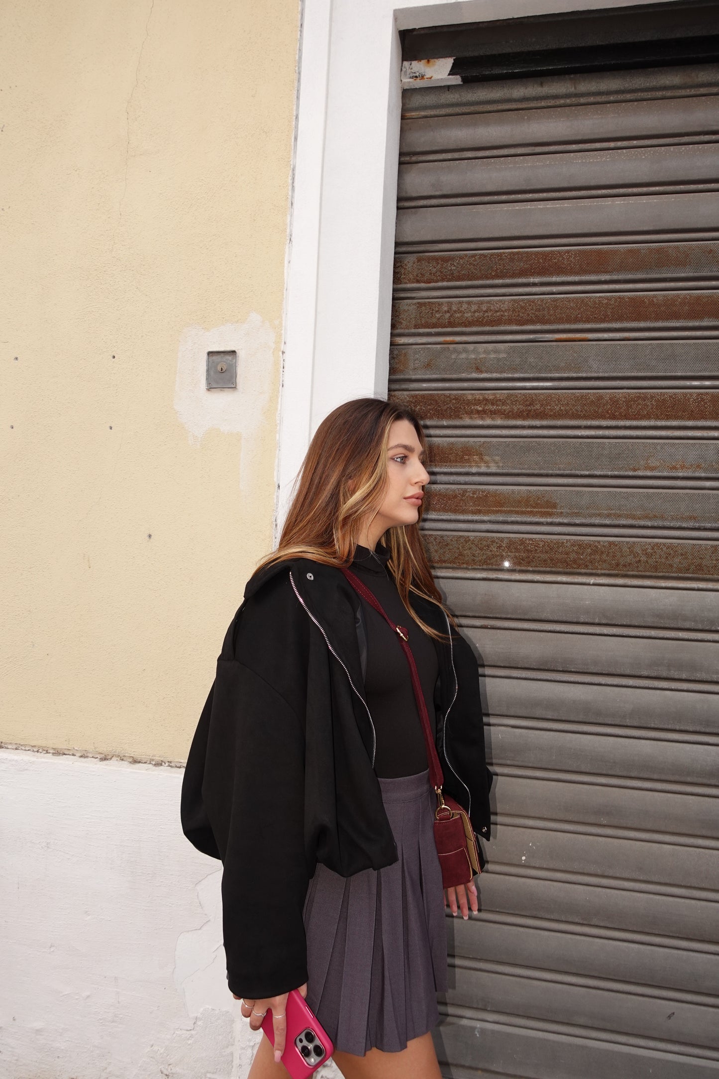 Giacca BOMBER in suede